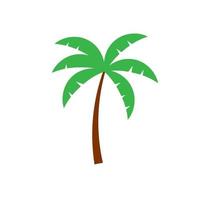 Palm tree vector icon. Palm tree isolated on white background. Palm tropical tree clipart.