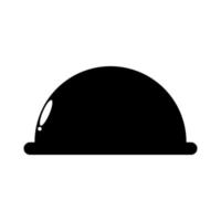 icono de vector de sombrero negro.