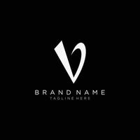 Initial letter VB square logo design template. Black background. vector