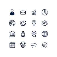 Business icon set, vector illustration