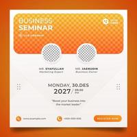 Gradient Orange Business Seminar Flyer or Social Media Banner vector