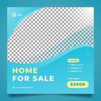 Blue Real Estate Flyer or Social Media Banner vector