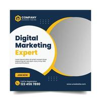 Digital marketing and corporate social media post template or Web banner vector