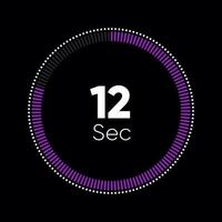 Timer Digital  animation Countdown alpha channel 15 seconds