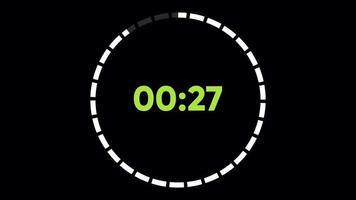 Timer Digital  animation Countdown alpha channel 30 seconds video