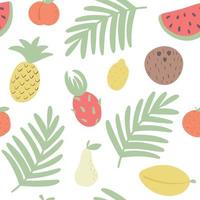 Summer exotic tropical seamless pattern vector