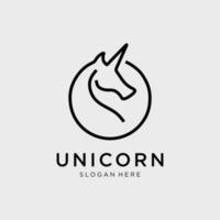 Unicorn logo design template. vector
