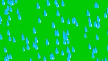 animated rain with green screen background video