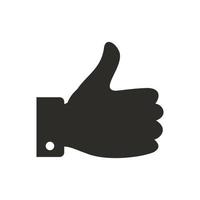 thumb icon illustration, glyph design vector