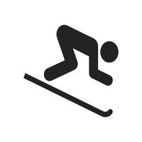 Ilustración del icono de hockey, deporte. vector de diseño de glifo