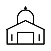 iglesia línea estilo icono vector ilustración, edificio. diseños vectoriales que son adecuados para sitios web, aplicaciones, aplicaciones.