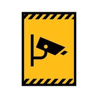 símbolo vectorial y signo de cámara de vigilancia, peligro, peligro. vector