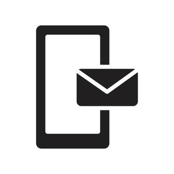 incoming mail icon illustration, message notification. vector design that is very suitable for use in websites, apps.