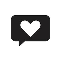 romantic chat icon illustration. vector design suitable for use in websites and apps.