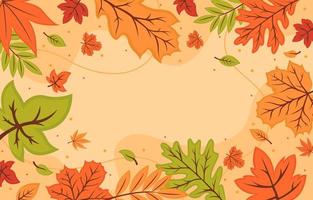 Autumn Season Background with Fall Leaves vector