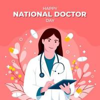 concepto del día nacional del médico vector