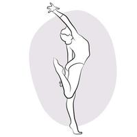 Gymnastics Rhythmic Player Outline.