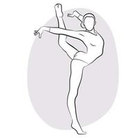 Gymnastics Rhythmic Player Outline.