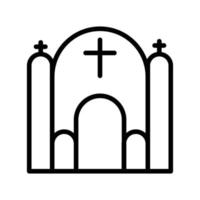 iglesia línea estilo icono vector ilustración, edificio. diseños vectoriales que son adecuados para sitios web, aplicaciones, aplicaciones.