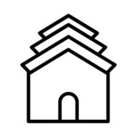 iglesia línea estilo icono vector ilustración, edificio. diseños vectoriales que son adecuados para sitios web, aplicaciones, aplicaciones.