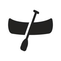 canoe icon illustration, sports and hobby, solid icon. vector