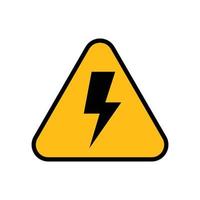 vector symbols and signs of electrical voltage, danger, hazard.