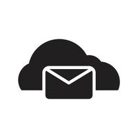 ilustración de icono de nube de letras, sobre, almacenamiento de correo prioritario. diseño vectorial que es muy adecuado para su uso en sitios web, aplicaciones. vector