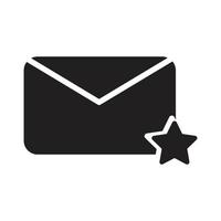 star letter icon illustration, envelope, priority. vector design that is very suitable for use in websites, apps.