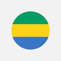 Country Gabon. Gabon flag. Vector illustration.