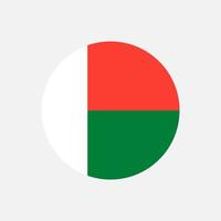 Country Madagascar. Madagascar flag. Vector illustration.