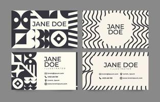 Monochromatic Name Card Template vector