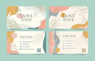Flat Aesthethic Color Name Card Template vector