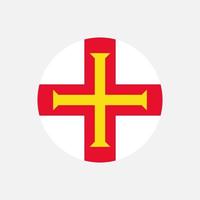 Country Guernsey. Guernsey flag. Vector illustration.