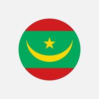 Country Mauritania. Mauritania flag. Vector illustration.