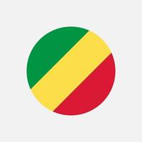 Country Republic of the Congo. Republic of the Congo flag. Vector illustration.