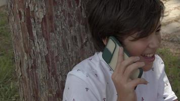 Young Boy Talking Cellphone