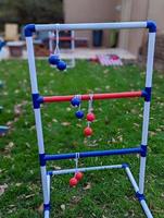 ladder toss outdoor backyard game for family photo