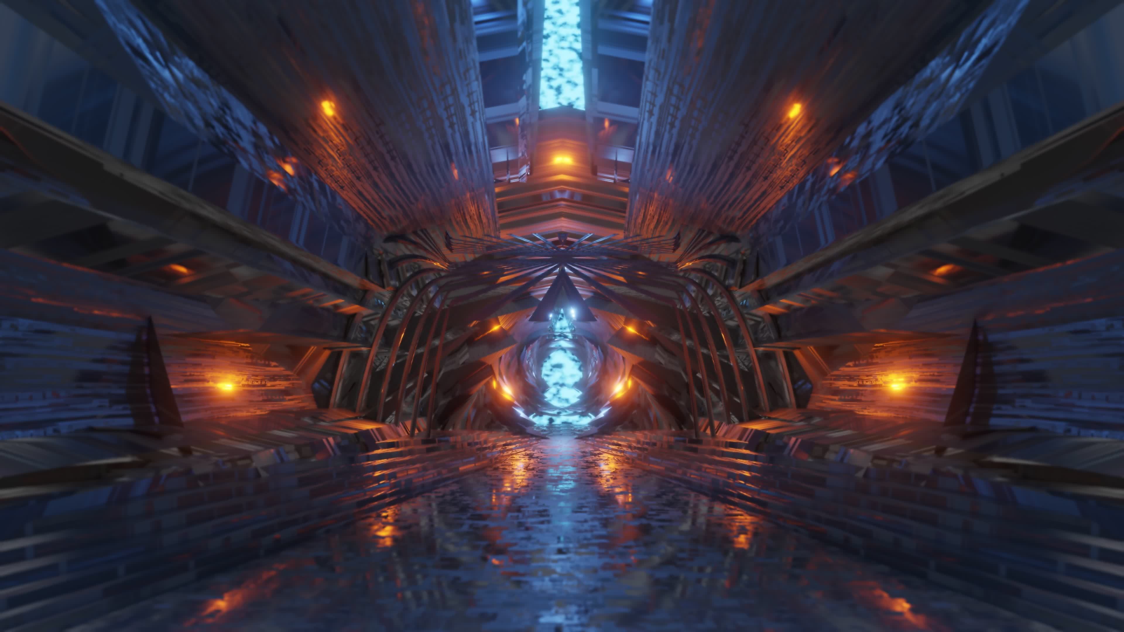 Sci Fi Future Fantasy Alien planet Big Hall building background 3D rendering photo