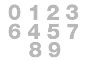 wave line number, Set of numbers, vector design