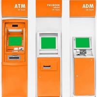 servicio bancario automático. foto
