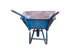 Old metal wheelbarrow. photo