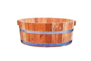 Wooden tub isolated. photo