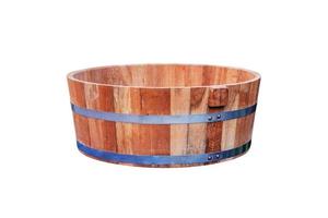 Wooden tub isolated. photo