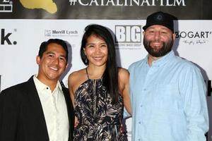 LOS ANGELES  SEP 25 - James Lugo, Diana Vega, John Marshall Shimko at the 2021 Catalina Film Fest  Saturday Gala Red Carpet, at the Avalon Casino on September 25, 2021 in Avalon, CA photo