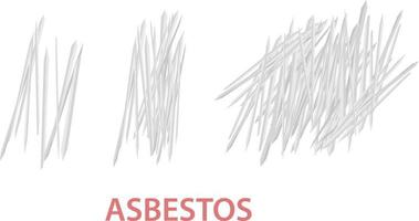 A close up asbestos on white background vector
