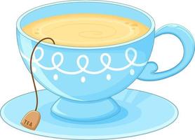 A cup of tea in blue colour vector