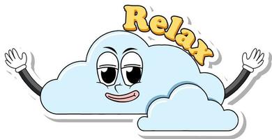 Cloud icon with the text relax vector