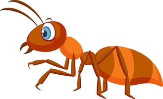 Cartoon ant isolated on white background vector