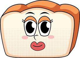 A bread cartoon character on white background vector