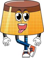 A pudding cartoon character on white background vector